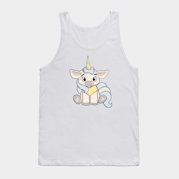 Cute baby unicorn, unicorns lovers, cartoon horse, blue unicorn Tank Top by PrimeStore